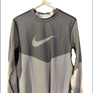 Nike pro MENS fitted athletic shirt, long sleeve, Dri-fit, Size M